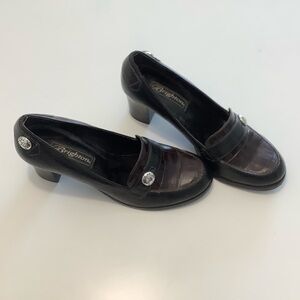 Brighton Women's Crocodile Embossed Leather Heels